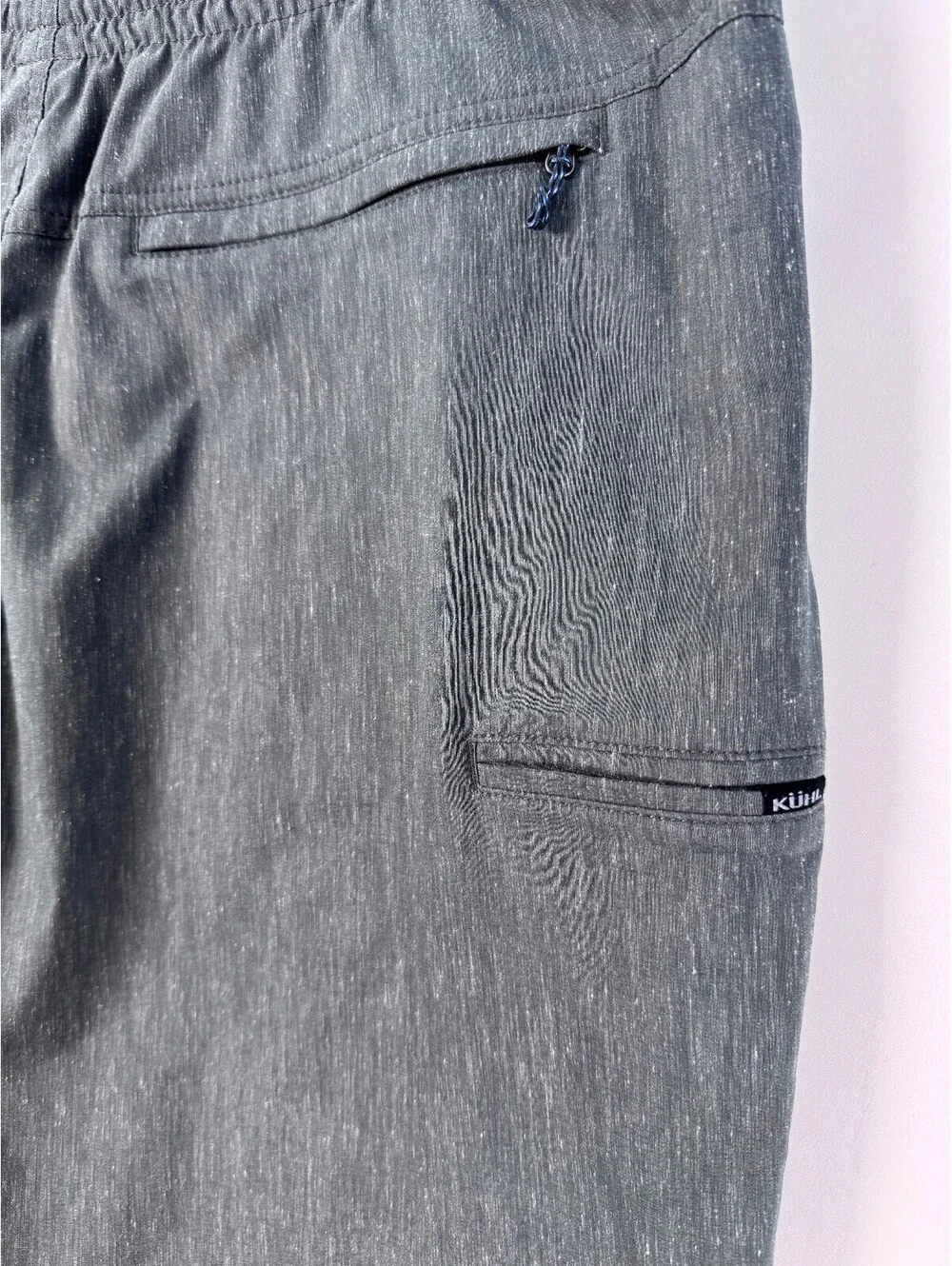 Kuhl Getaway Shorts Men's XL Gray Hemp Blend Athletic Hiking Gorpcore Outdoor